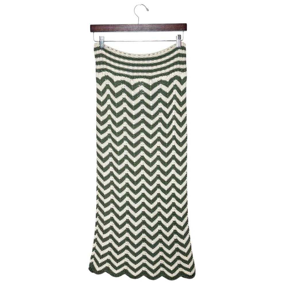 Agua Bendita Crochet Emory Crop Top & Mira Ete Skirt Set Chevron M/L - Picture 7 of 9